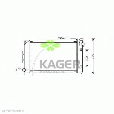 Радиатор, охлаждение двигателя KAGER купить