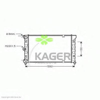 Радиатор, охлаждение двигателя KAGER купить