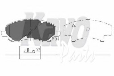 Комплект тормозных колодок, дисковый тормоз KAVO PARTS купить