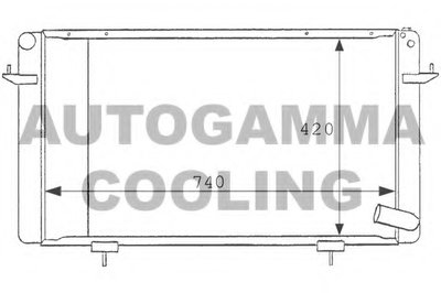 Радиатор, охлаждение двигателя AUTOGAMMA купить