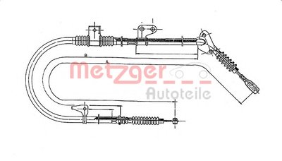 Трос, стояночная тормозная система COFLE METZGER