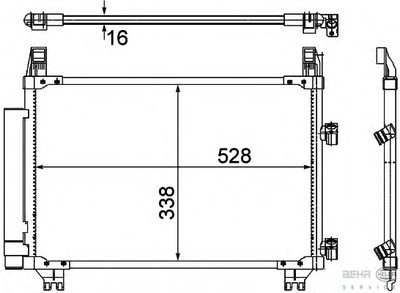 Конденсатор, кондиционер BEHR HELLA SERVICE купить