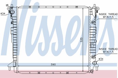 Радиатор, охлаждение двигателя NISSENS купить