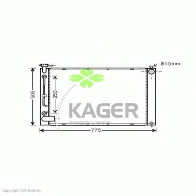 Радиатор, охлаждение двигателя KAGER купить