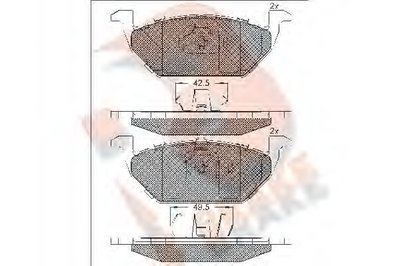Комплект тормозных колодок, дисковый тормоз R BRAKE