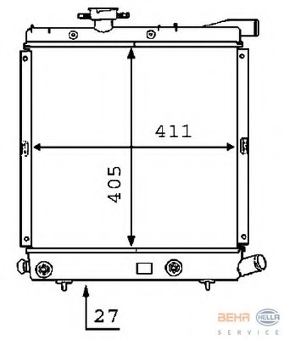 Радиатор, охлаждение двигателя BEHR HELLA SERVICE HELLA купить