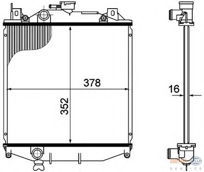 Радиатор, охлаждение двигателя BEHR HELLA SERVICE HELLA купить