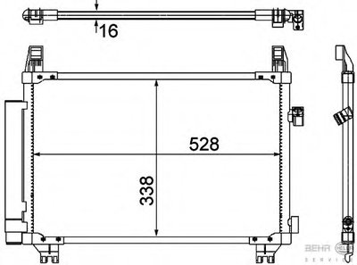 Конденсатор, кондиционер BEHR HELLA SERVICE купить