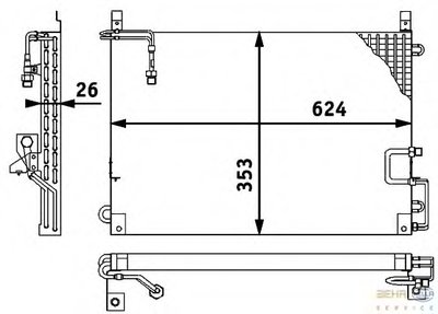 Конденсатор, кондиционер BEHR HELLA SERVICE купить