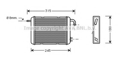 Теплообменник, отопление салона AVA QUALITY COOLING