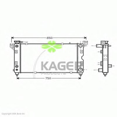 Радиатор, охлаждение двигателя KAGER купить