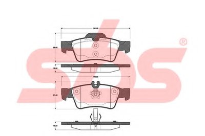 Комплект тормозных колодок, дисковый тормоз sbs