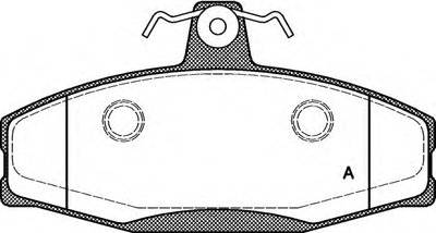 Комплект тормозных колодок, дисковый тормоз ADVANCE OPEN PARTS