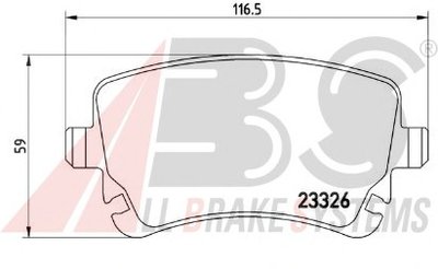 Комплект тормозных колодок, дисковый тормоз SPORTLINE A.B.S.
