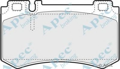Комплект тормозных колодок, дисковый тормоз APEC braking