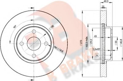 Тормозной диск R BRAKE купить