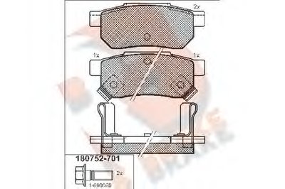 Комплект тормозных колодок, дисковый тормоз R BRAKE купить