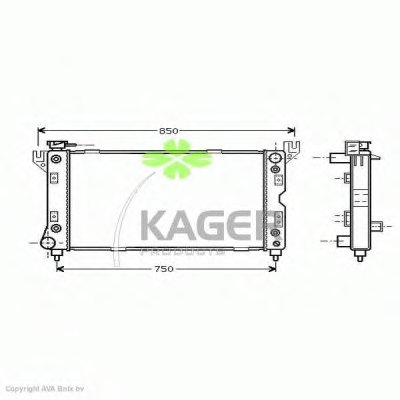 Радиатор, охлаждение двигателя KAGER купить