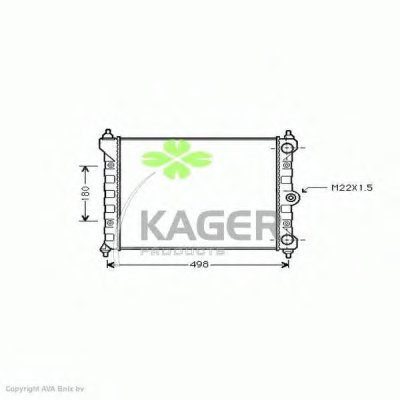 Радиатор, охлаждение двигателя KAGER купить