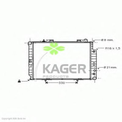 Радиатор, охлаждение двигателя KAGER купить