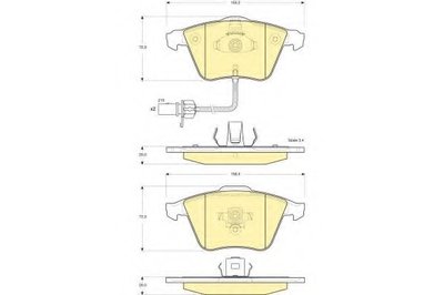 Комплект тормозных колодок, дисковый тормоз GIRLING