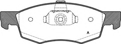 Комплект тормозных колодок, дисковый тормоз ADVANCE OPEN PARTS