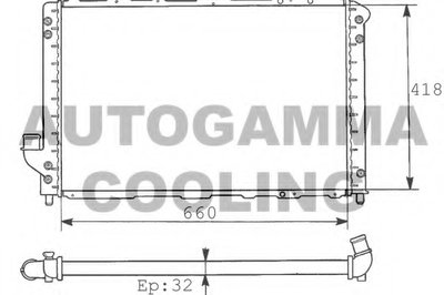 Радиатор, охлаждение двигателя AUTOGAMMA купить