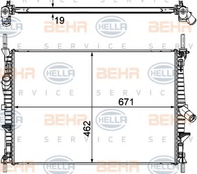 Радиатор, охлаждение двигателя BEHR HELLA SERVICE Version ALTERNATIVE BEHR HELLA SERVICE купить