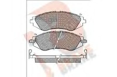 Комплект тормозных колодок, дисковый тормоз R BRAKE
