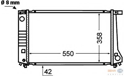 Радиатор, охлаждение двигателя BEHR HELLA SERVICE HELLA купить