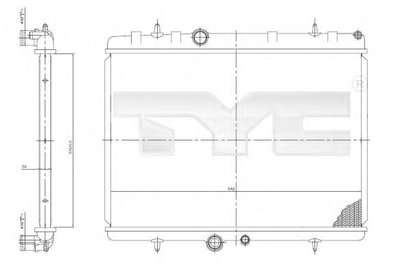 Радиатор, охлаждение двигателя TYC купить