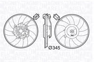 Вентилятор, охлаждение двигателя MAGNETI MARELLI