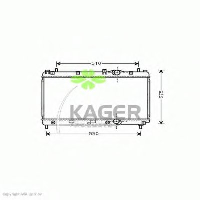 Радиатор, охлаждение двигателя KAGER купить