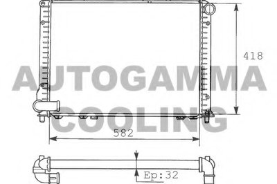 Радиатор, охлаждение двигателя AUTOGAMMA купить