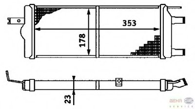Радиатор, охлаждение двигателя BEHR HELLA SERVICE купить