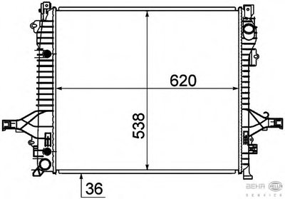Радиатор, охлаждение двигателя BEHR HELLA SERVICE купить