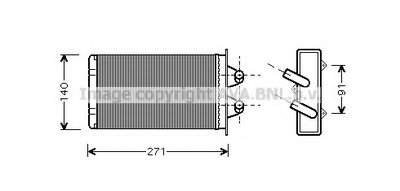 Теплообменник, отопление салона AVA QUALITY COOLING
