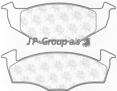 Комплект тормозных колодок, дисковый тормоз QH JP GROUP