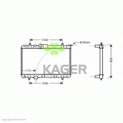 Радиатор, охлаждение двигателя KAGER купить