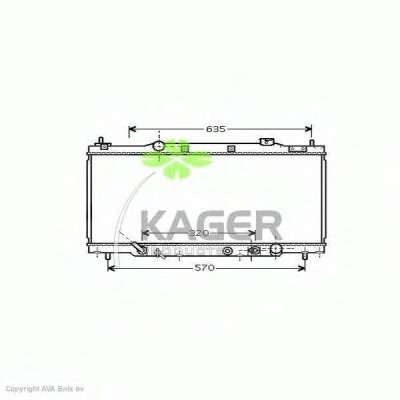 Радиатор, охлаждение двигателя KAGER купить