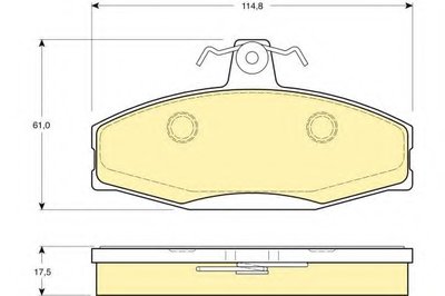 Комплект тормозных колодок, дисковый тормоз GIRLING