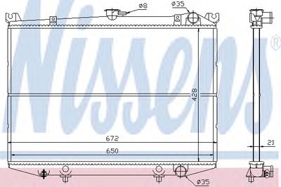 Радиатор, охлаждение двигателя NISSENS купить