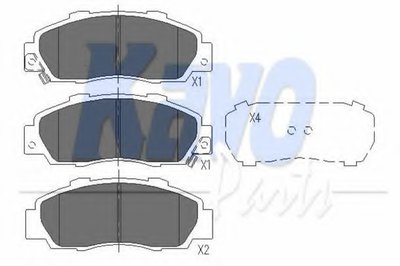 Комплект тормозных колодок, дисковый тормоз KAVO PARTS купить