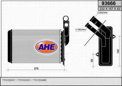 Теплообменник, отопление салона AHE