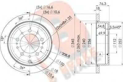 Тормозной диск R BRAKE купить