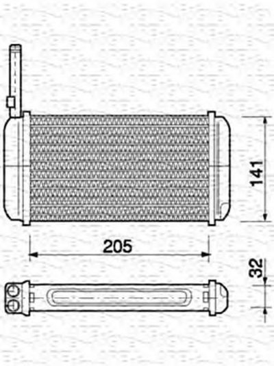 Теплообменник, отопление салона MAGNETI MARELLI