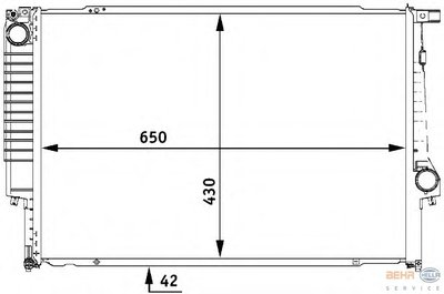 Радиатор, охлаждение двигателя BEHR HELLA SERVICE купить