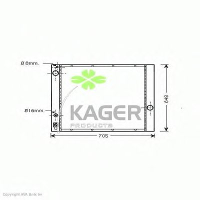 Радиатор, охлаждение двигателя KAGER купить