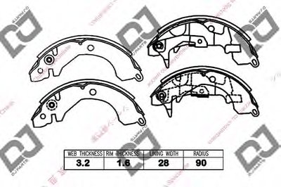 Комплект тормозных колодок DJ PARTS купить