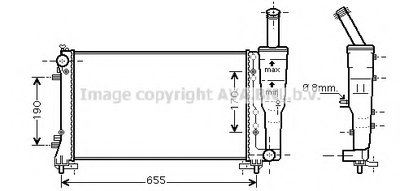 Радиатор, охлаждение двигателя AVA QUALITY COOLING купить